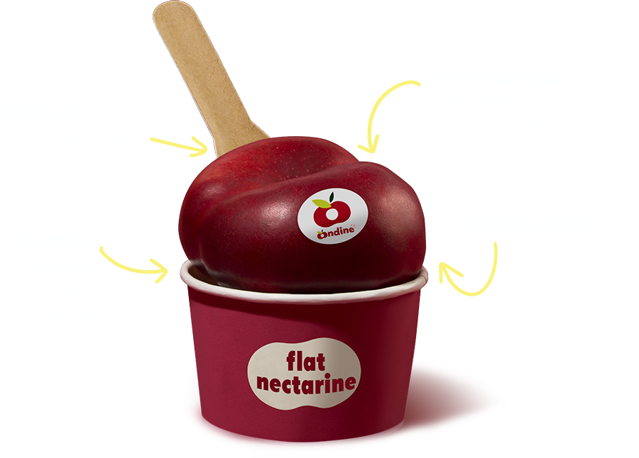 flat nectarine snack the summer with ondine fruit